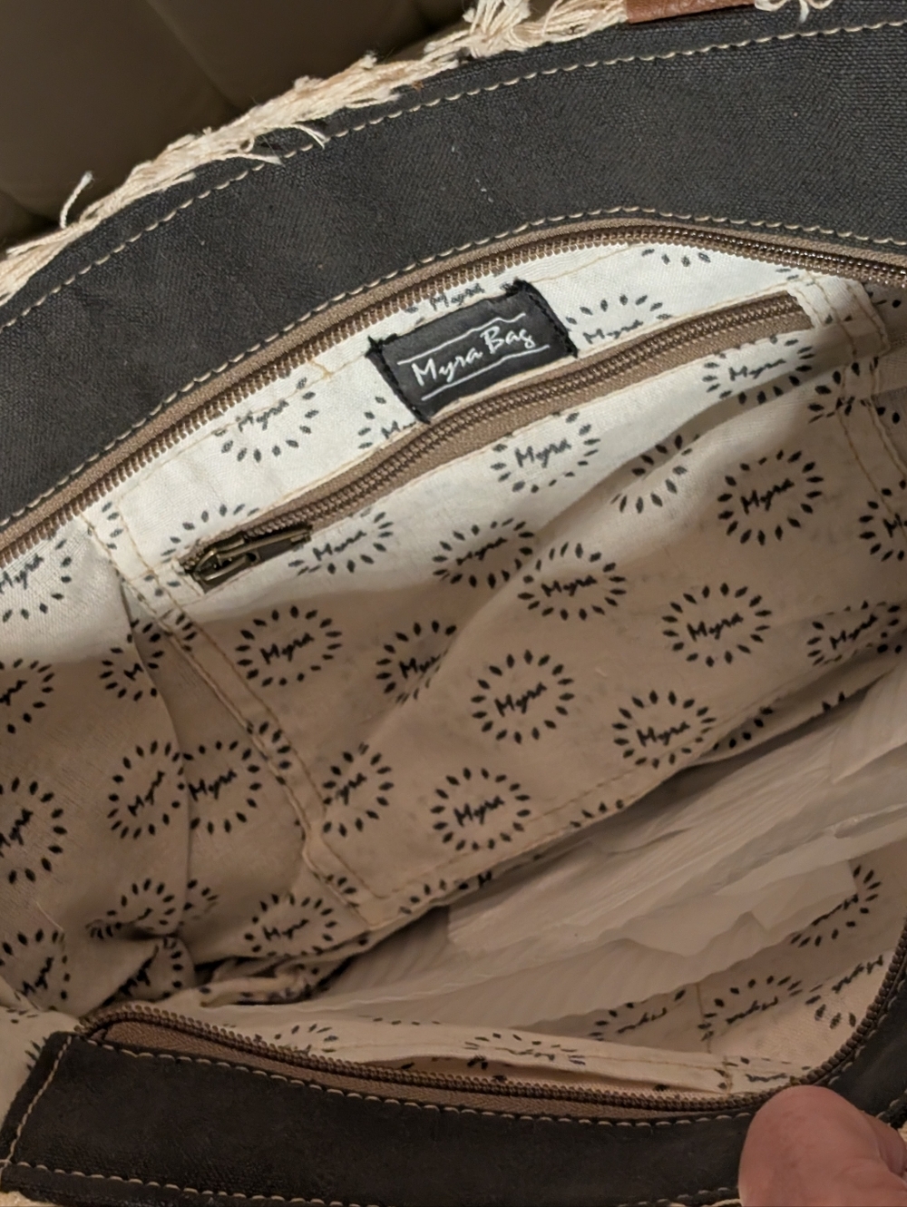 NWT Myra Bag Leather Print Canvas Leather Satc… - Picture 6 of 8